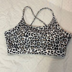 Cheetah Print Racerback Sports Bra